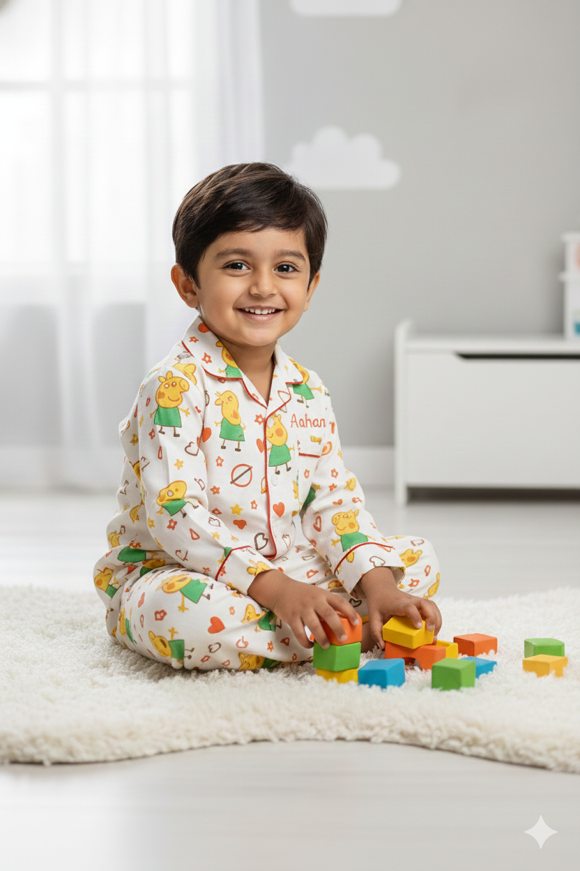 Night Suit for Boys - Peppa Theme