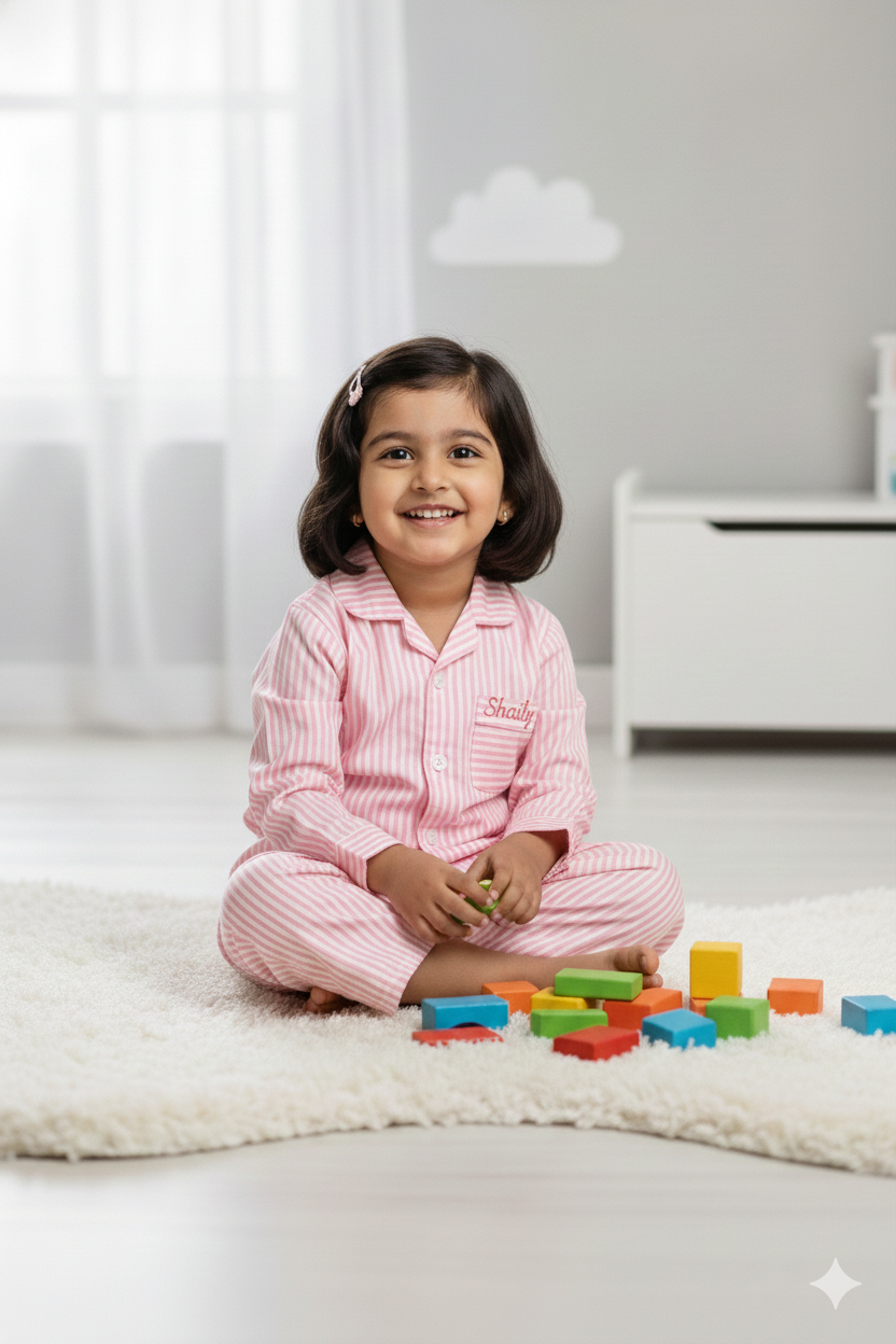 Kids' Cotton Night Suit- Name Customised