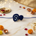 Handmade Crochet Rakhi – Navy Rose