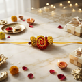 Handmade Crochet Rakhi – Sunshine Spiral